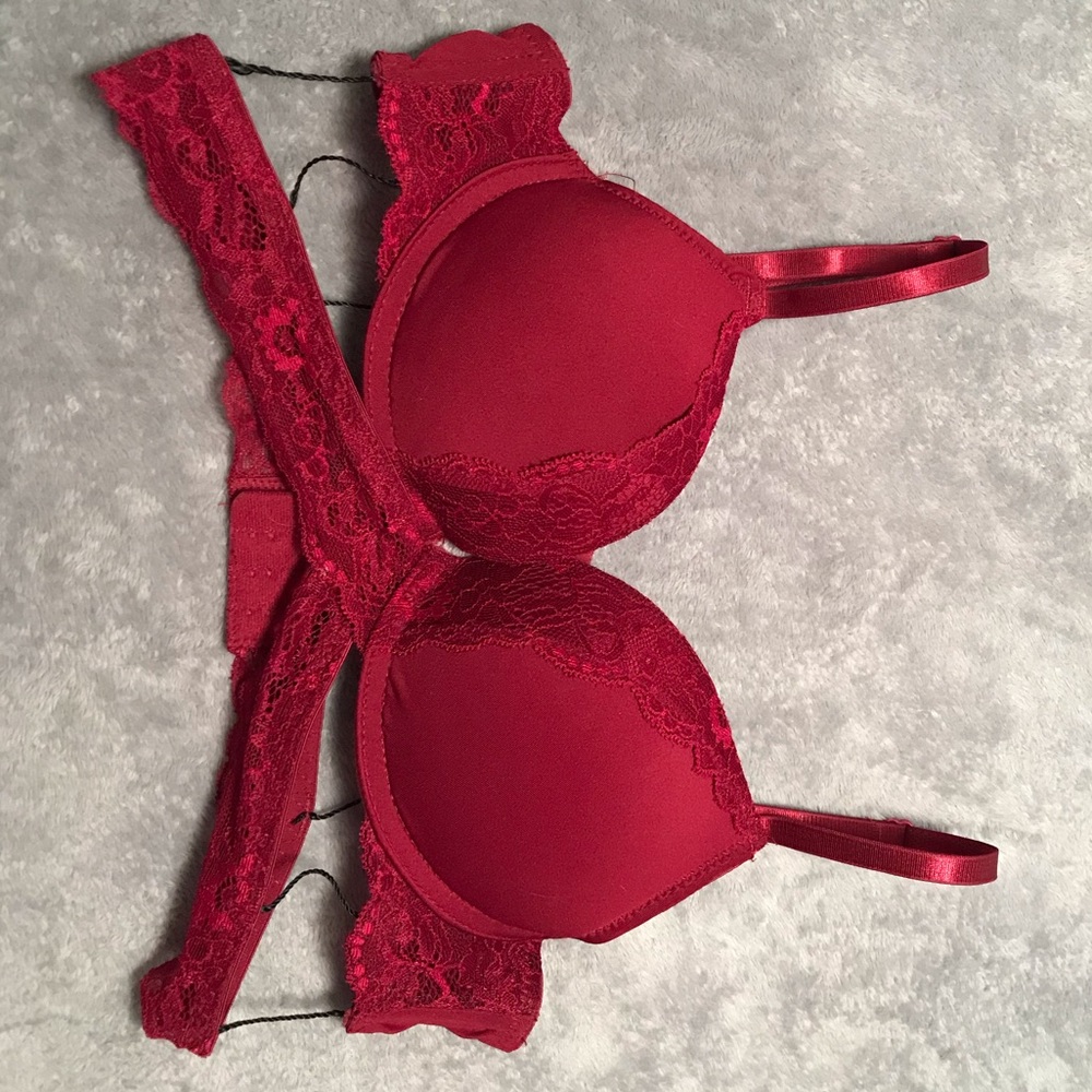 Burgundy Push Up Bra